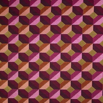 Jacquard Cubes rood oker