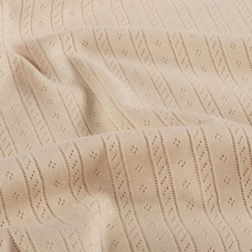 Ajour tricot katoen beige