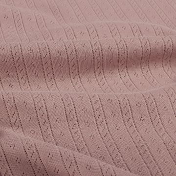 Ajour tricot katoen licht mauve
