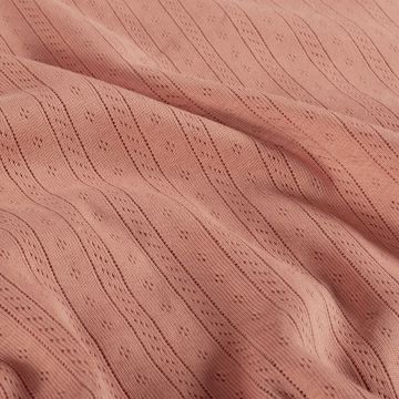 Ajour tricot katoen koraal