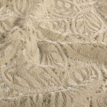 Chenille kant beige