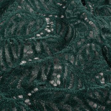 Chenille kant petrol groen