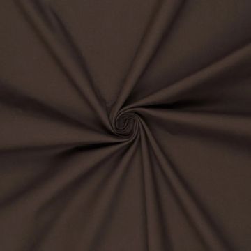 Katoen spandex twill donker bruin