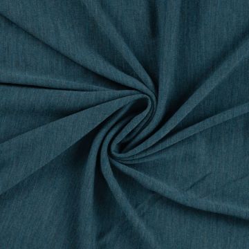 Merino Wool Jersey petrol melange