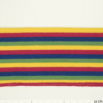 Boord-Manchet 110x6.5 cm geel streep X
