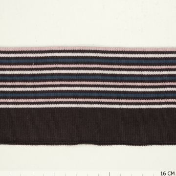 Boord-Manchet 110x6.5 cm roze D streep S