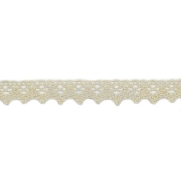 Kloskant katoen 20mm creme