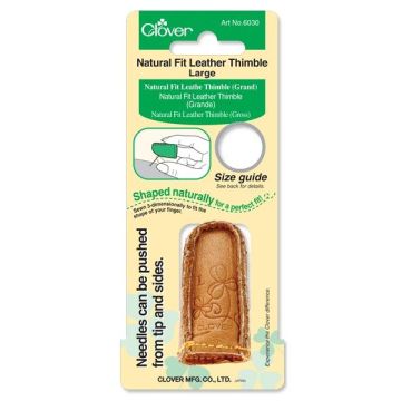 Clover 6030 vingerhoed leer large