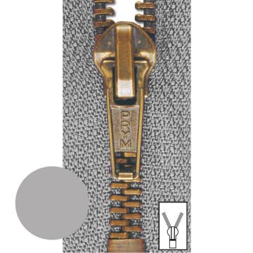 Prym Ritssluiting Metaal 6mm Antiek  (niet deelbaar)Messing Midden Grijs #004 16 cm