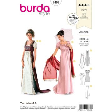 Burda patroon 2493 maat 36 t/m 48