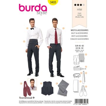 Burda patroon 3403 maat 46 t/m 60