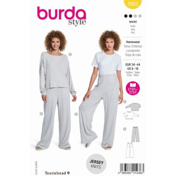 Burda patroon 5853 maat 140 t/m 44
