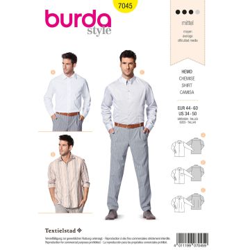 Burda patroon 7045 maat 42 t/m 60