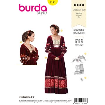 Burda patroon 7171 maat 36 t/m 50