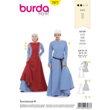 Burda patroon 7977 maat 36 t/m 50