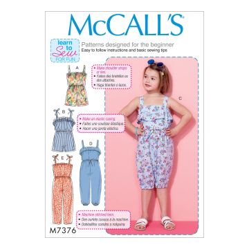 McCall's patroon 7376 maat 122 t/m 134