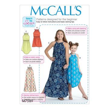 McCall's patroon 7589 maat 128 t/m 158