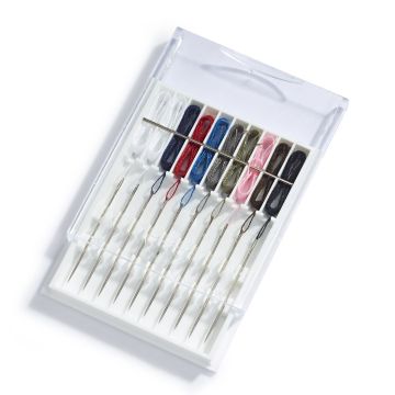 PRYM Naainaalden met garen, 9 kleuren assortiment  121105