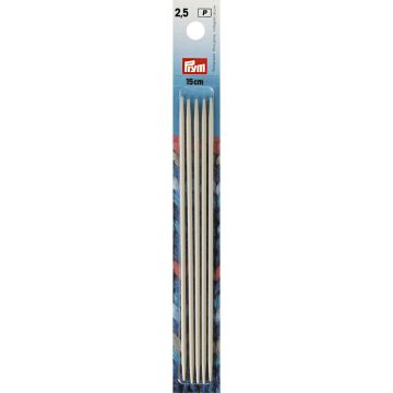 PRYM Kousenbreinaalden ALU 2,50/15 grijs 191362
