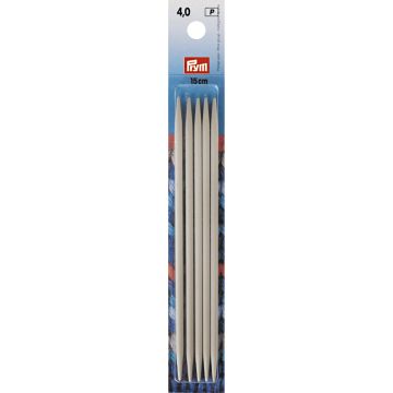 PRYM Kousenbreinaalden ALU 4,00/15 grijs 191365