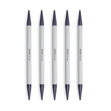 Kousen- en handschoenbreinaalden kunststof grijs 23 cm 12,00 mm 5 st.