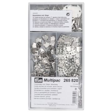 PRYM Broekh.met plaatje ST 13mm zilverkleurig 265820