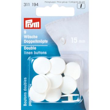 PRYM Slopenknopen KST 15 mm wit 311194