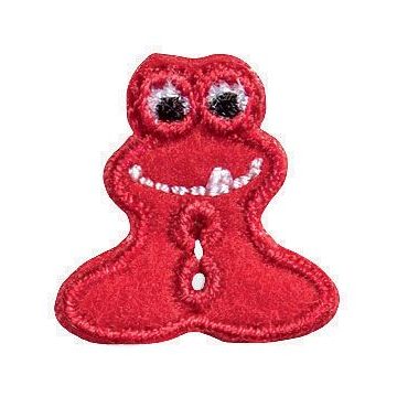 Knoop 2 gaat van stof rood 4st