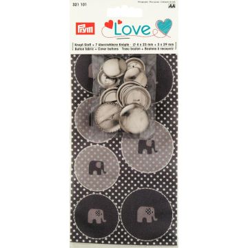 Prym Love Knopenstof Olifant +7 knopen 1 set