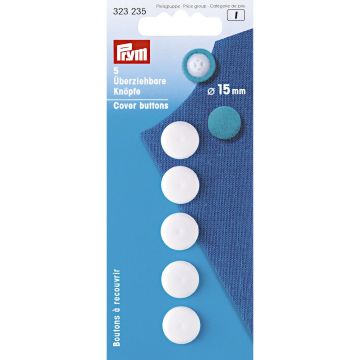 PRYM Stofknopen KST 15 mm wit 323235