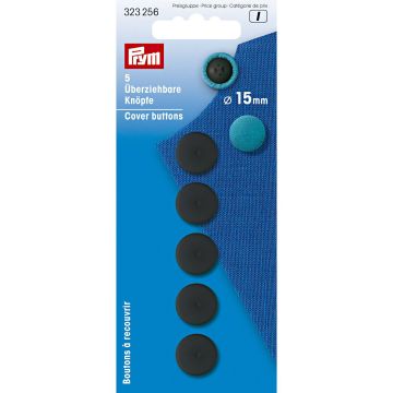 PRYM Stofknopen KST 15 mm zwart 323256