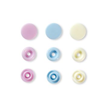 PRYM Love ColorSnaps.drukknopen roze/lichtblauw/parell 12,4mm 393007