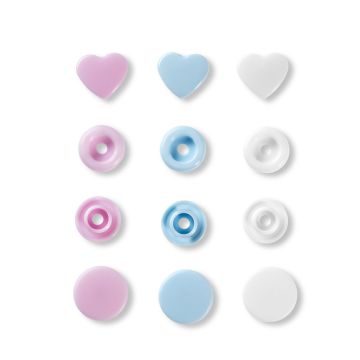 PRYM Love ColorSnaps Hart roze/groen/l'blauw 393030