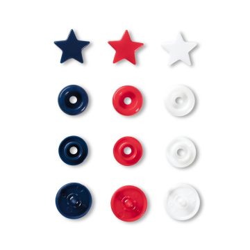 PRYM Love ColorSnaps Ster rood/wit/marine 393061