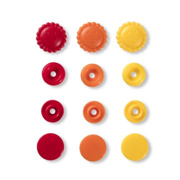 PRYM Love ColorSnap Bloem geel/rood/or.13,6mm 393080