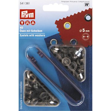 PRYM Ringen en schijven MS 5 mm oudmessing 541361