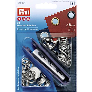 PRYM Ringen met schijven MS 8mm zilverkleurig 541374