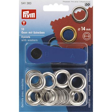 PRYM Ringen met schijven MS 14mm zilverkleur 541383