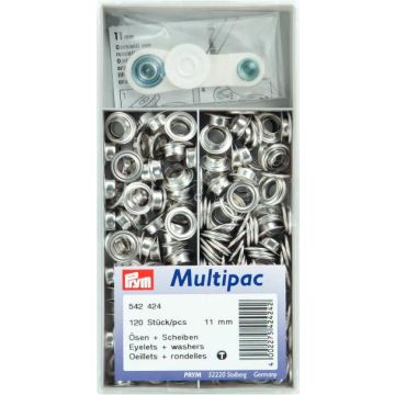 PRYM Ringen met schijven MS 11,0 mm zilverkleurig 542424