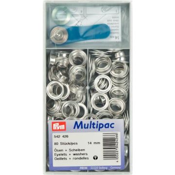 PRYM Ringen met schijven MS 14,0 mm zilverkleurig 542426
