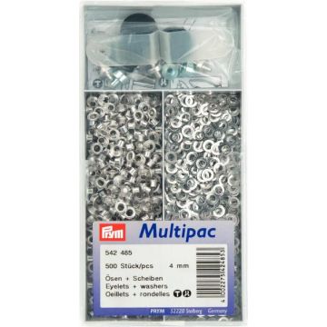 PRYM Ringen met schijven MS 4,0 mm zilverkleurig 542485