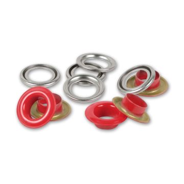 PRYM Ringen met schijven 8mm rood 32st 542522