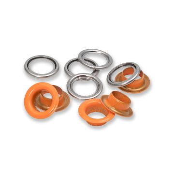 PRYM Ringen met schijven 11mm oranje 20 stuks 542546