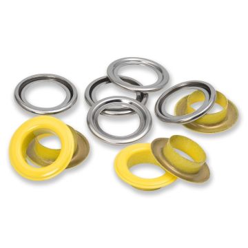 PRYM Ringen met schijven 14mm geel 15 stuks 542564
