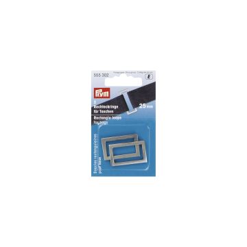 PRYM Rechthoeklussen v.tassen 25mm oudzilver 555302