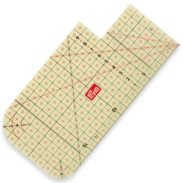 PRYM Strijkliniaal transparant 10 x 20cm 611490