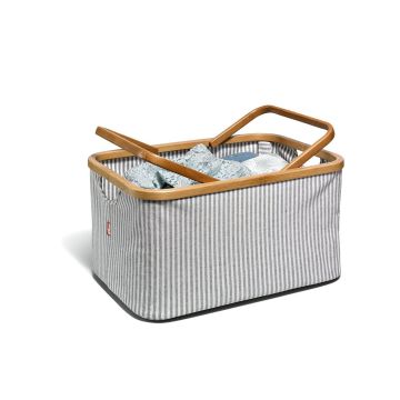 PRYM Mand Fold&Store canvas&bamboe grijs 612054