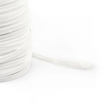 Band-elastiek 6,5 mm wit 125 m