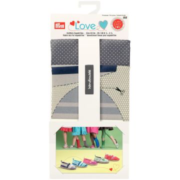 Prym Love Stoffenmix voor espadrilles grijs 1 set