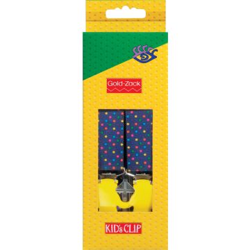 Kid's Clip 70cm 25mm Handen-Clips marine/gekleurde stippen